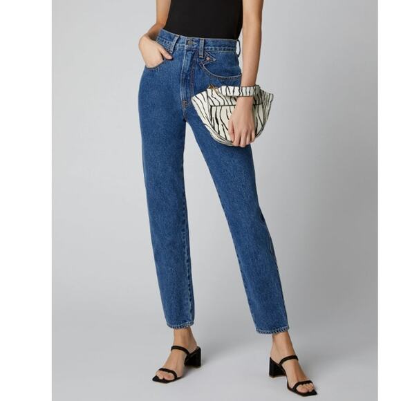 GRLFRND Rossana Call It Love Med Wash High Rise Straight Leg Denim Sz 23 NWT - Picture 1 of 14